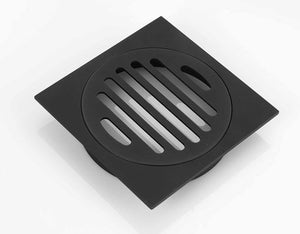 Planet Gates Brass Matte Black Square Style Floor Drainer Waste Shower Drain Kitchen Colander Floor Drains Bathroom Accessories Y38100 (black drain)