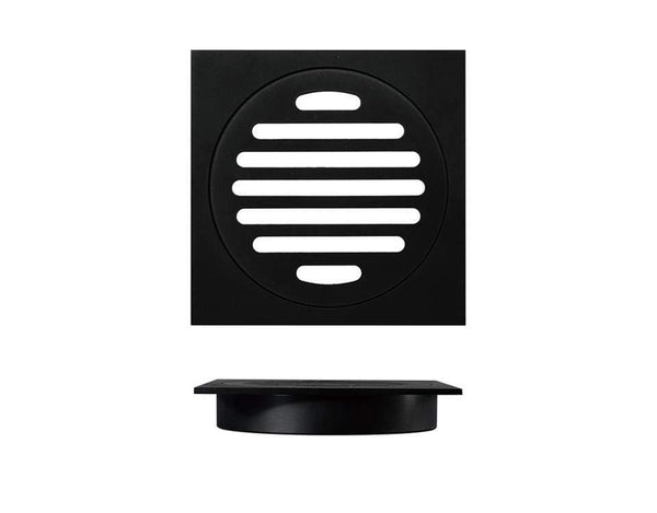 Planet Gates Brass Matte Black Square Style Floor Drainer Waste Shower Drain Kitchen Colander Floor Drains Bathroom Accessories Y38100 (black drain)