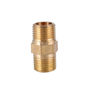 Brass Pipe Hex Nipple Fitting Coupler Connector Quick Adapter 1/8" 1/4" 3/8" 1/2" 3/4" 1" BSP Male Thread Water Oil Gas Fuel