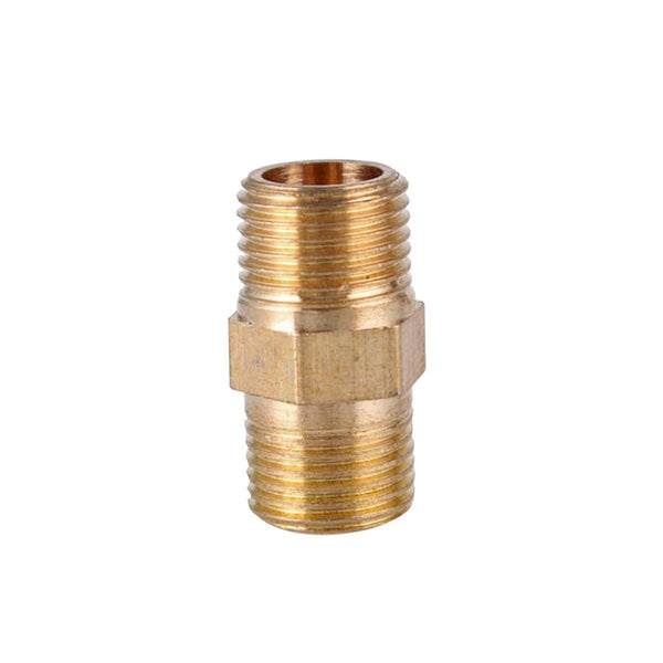 Brass Pipe Hex Nipple Fitting Coupler Connector Quick Adapter 1/8" 1/4" 3/8" 1/2" 3/4" 1" BSP Male Thread Water Oil Gas Fuel