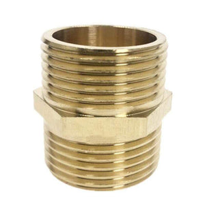 Brass Pipe Hex Nipple Fitting Quick Adapter 1/8" 1/4" 3/8" 1/2" 3/4" 1" BSP Male Thread Water, oil and gas Connector
