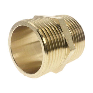 Brass Pipe Hex Nipple Fitting Quick Adapter 1/8" 1/4" 3/8" 1/2" 3/4" 1" BSP Male Thread Water, oil and gas Connector