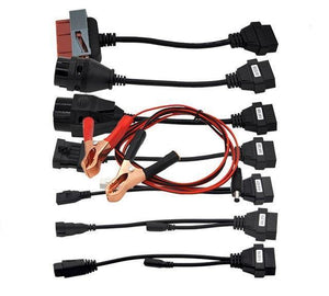 Planet Gates Brazil / Car cables CDP TCS truck cables full set 8pcs obdII OBD2 cable truck leads for multidiag pro mvd scanner OBD 2 diagnostic tool