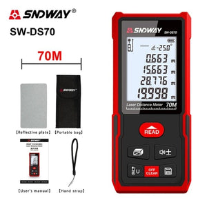 Planet Gates Brazil / SW-DS70 70M SNDWAY Laser Rangefinder High Accurate Roulette Laser Distance Meter Measuring 40M 100M 120M Digital Tape Measure Range Finder