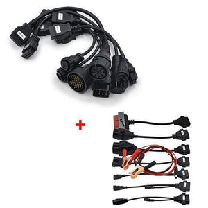 Planet Gates Brazil / Truck and car cables CDP TCS truck cables full set 8pcs obdII OBD2 cable truck leads for multidiag pro mvd scanner OBD 2 diagnostic tool