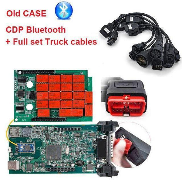 Planet Gates Brazil / with old case BT CDP TCS truck cables full set 8pcs obdII OBD2 cable truck leads for multidiag pro mvd scanner OBD 2 diagnostic tool