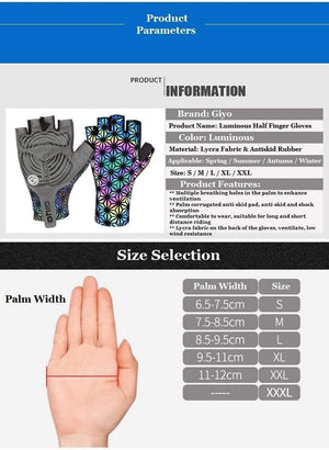 Planet Gates Breaking Wind Cycling Half Finger Gloves Anti-slip Bicycle Mittens Racing Road Bike Glove MTB Biciclet Guantes Ciclismo