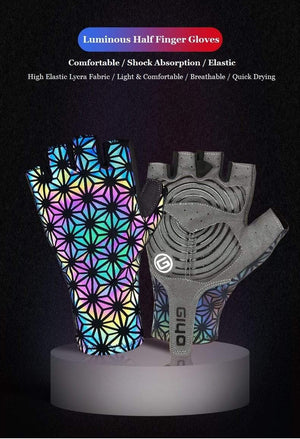 Planet Gates Breaking Wind Cycling Half Finger Gloves Anti-slip Bicycle Mittens Racing Road Bike Glove MTB Biciclet Guantes Ciclismo