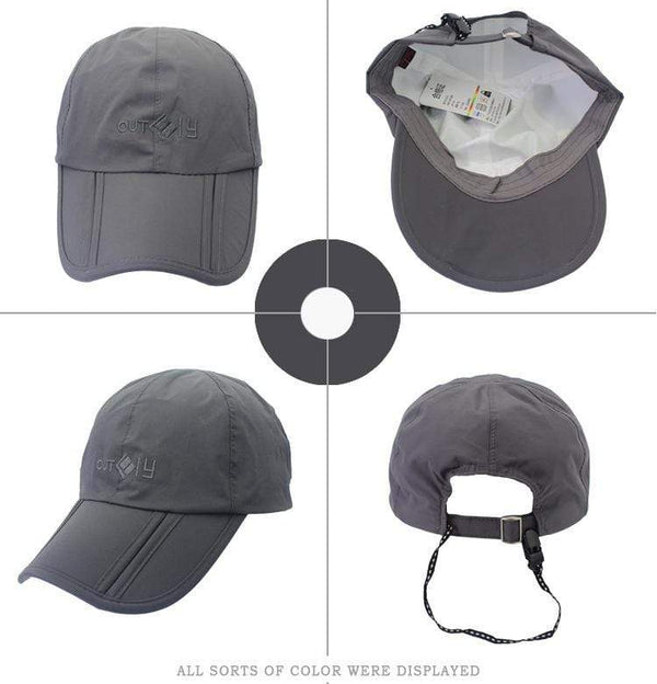 Planet Gates Breathable Waterproof Peaked Cap Outdoor Travel Mountaineering Folding Anti - UV Men 's Sun Hat