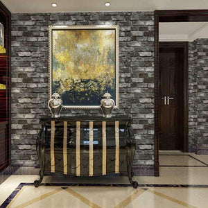 Planet Gates Brick Stone Wall Paper Chinese Rustic Vintage 3D PVC Exfoliator Embossed Washable WallPaper Livingroom Backdrop WallCovering 10M
