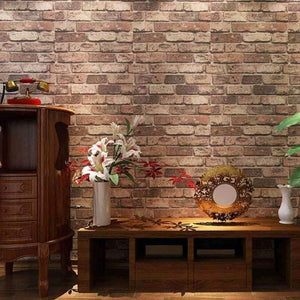 Planet Gates Brick Stone Wall Paper Chinese Rustic Vintage 3D PVC Exfoliator Embossed Washable WallPaper Livingroom Backdrop WallCovering 10M