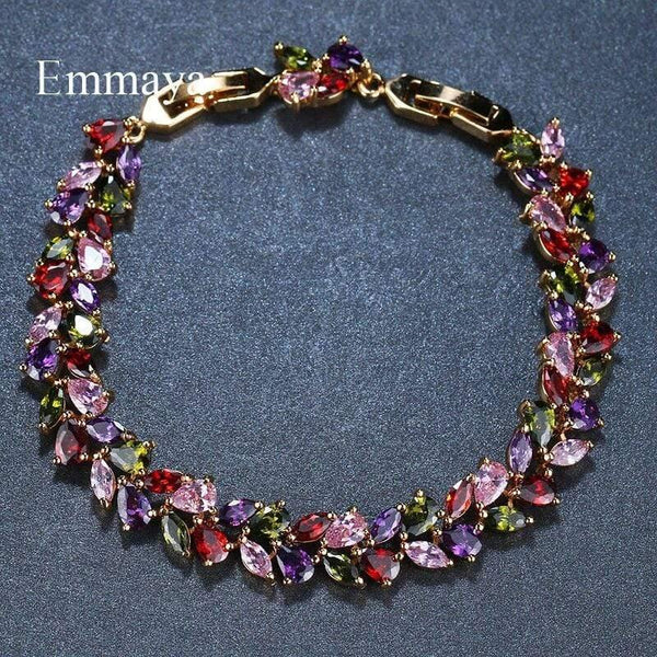 Planet Gates Bridal Bangles Classical Charm Shinny AAA CZ Bracelet Multicolor New Design Jewelry for Women Party
