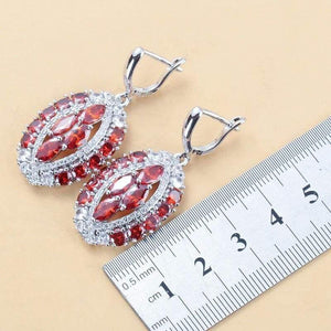 Planet Gates Bridal Big Jewelry Sets Costume 925 Sterling Silver Dangle Earrings Bracelet And Ring Women Dubai  Wedding Jewelry