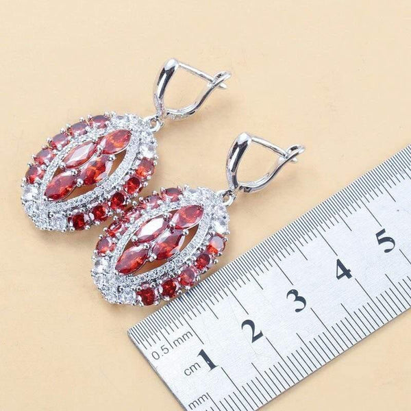 Planet Gates Bridal Big Jewelry Sets Costume 925 Sterling Silver Dangle Earrings Bracelet And Ring Women Dubai  Wedding Jewelry