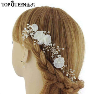 Planet Gates Bridal Hair Accessory With Crystal Pearls Flower Bride Floral Comb Headpiece Prom hair Jewelry for Wedding