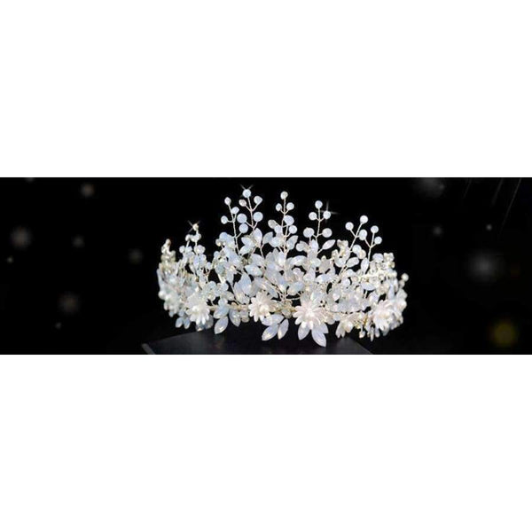 Planet Gates Bridal Hair Accessory With Crystal Pearls Flower Bride Floral Comb Headpiece Prom hair Jewelry for Wedding