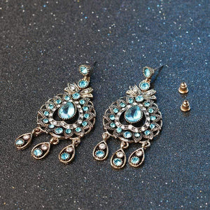 Planet Gates Bridal Jewelry Sets Blue Red Peacock Prestige Necklace Earrings For Women Ethinc Accessories