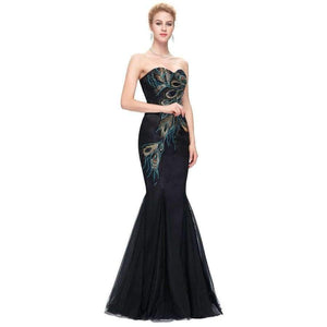 Planet Gates Bridesmaid Dresses Long Grace Karin Strapless Formal Gown Black Royal Blue Long Mermaid Prom Dress Wedding Party Dress
