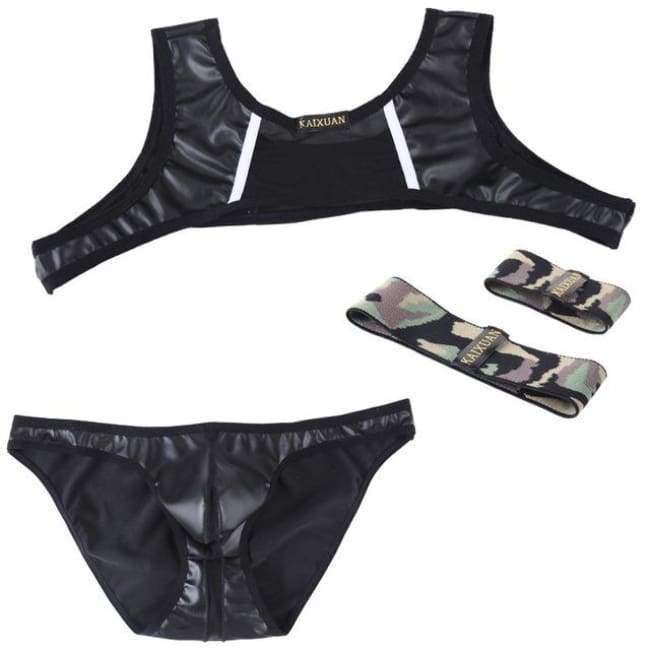 Planet Gates Vest / L Men Briefs Gay Vests Wristband Please Choose Fashion Transparent Mesh Underwear Homme Low-rise Sexy Novelty Style Underwear 2018