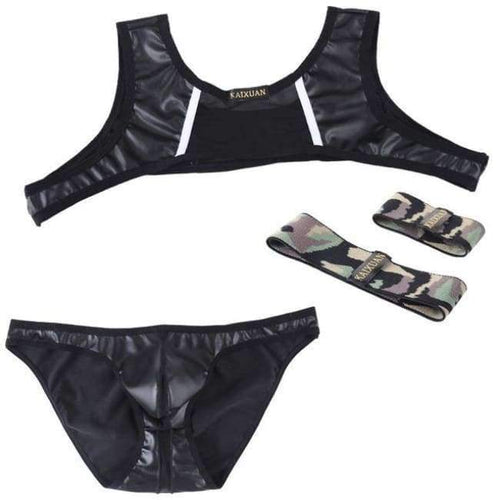 Planet Gates brief vest Wristband 4 / L Men Briefs Gay Vests Wristband Please Choose Fashion Transparent Mesh Underwear Homme Low-rise Sexy Novelty Style Underwear 2018