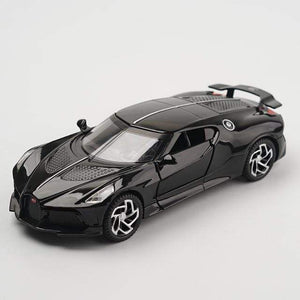 Planet Gates Bright black 1:32 Bugatti Lavoiturenoire Alloy Sports Car Model Diecasts & Toy Vehicles Metal Car Model Simulation Sound Light Childrens Gift