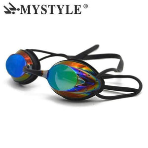 Planet Gates Bright black Swim Glasses for Men Adjustable Electroplating Waterproof Anti-fog UV Women Swimming Pool Goggles Professional Adult Eyewear