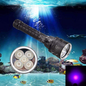 Planet Gates Brightness LED Portable Waterproof Flashlight Diver Scuba Diving Flashlight 100M Underwater 2000LM UV Scuba Diving Torch