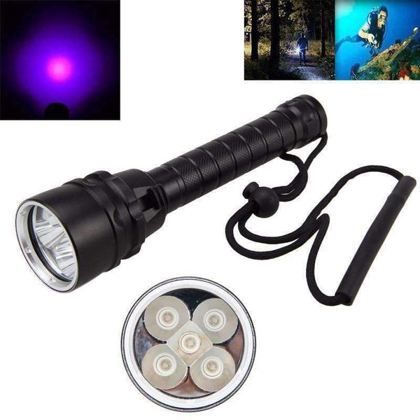 Planet Gates Brightness LED Portable Waterproof Flashlight Diver Scuba Diving Flashlight 100M Underwater 2000LM UV Scuba Diving Torch