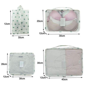 Planet Gates brilliant black 7Pcs/set Trip Luggage Organizer Polyester Portable Travel Partition Pouch Storage Bags Home Organization Accessories Supplies