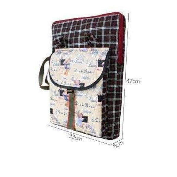 Planet Gates British Wind Children Art Bag School Kids Art Supplies Painting Board Bag Foldable Cartoon Cute Art School Bag Drawing Bag