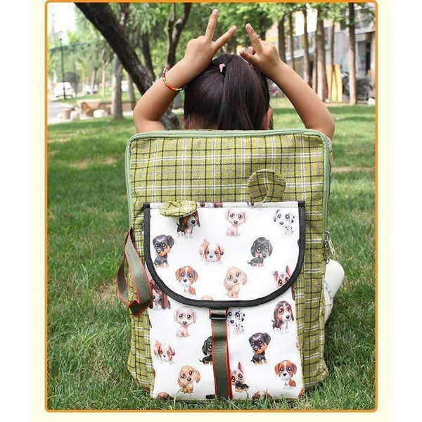 Planet Gates British Wind Children Art Bag School Kids Art Supplies Painting Board Bag Foldable Cartoon Cute Art School Bag Drawing Bag