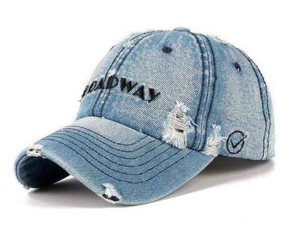 Planet Gates Broadway Black Snapback Women's Distressed Hole Embroidery Simple Baseball Cap For Men Female Outdoor Leisure Cowboy Hat