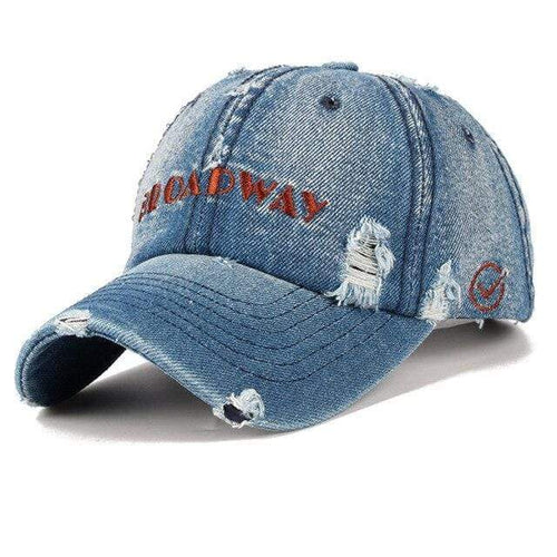 Planet Gates Broadway Coffee Snapback Women's Distressed Hole Embroidery Simple Baseball Cap For Men Female Outdoor Leisure Cowboy Hat