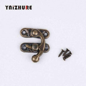 Planet Gates Bronze 2018 Real Hardware Lock Wood Box Free Shipping 50 Sets Metal Hook Box Latches Clasp Lock Purse Antique Bronze 4 Holes 28*33mm