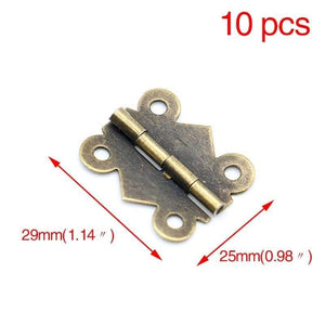 10pcs Mini Butterfly Door Hinges Gold Silver Bronze Cabinet Drawer Jewellery Box Decorate Hinge For Furniture Hardware