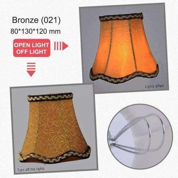 Planet Gates Bronze Art Deco Ripple Lamp Shades Crystal Chandelier Wall Lamp Fabric Lampshade Nordic Style Modern Lamp Cover for Home Decoration