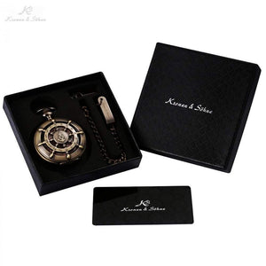 Planet Gates Bronze KSP106 Bronze Boat Rudder Anchor Pattern Case Map Analog Relogio Fob Key Pendant Clock Chain Mens Quartz Pocket Watch /KSP106