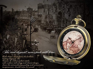 Planet Gates Bronze KSP106 Bronze Boat Rudder Anchor Pattern Case Map Analog Relogio Fob Key Pendant Clock Chain Mens Quartz Pocket Watch /KSP106