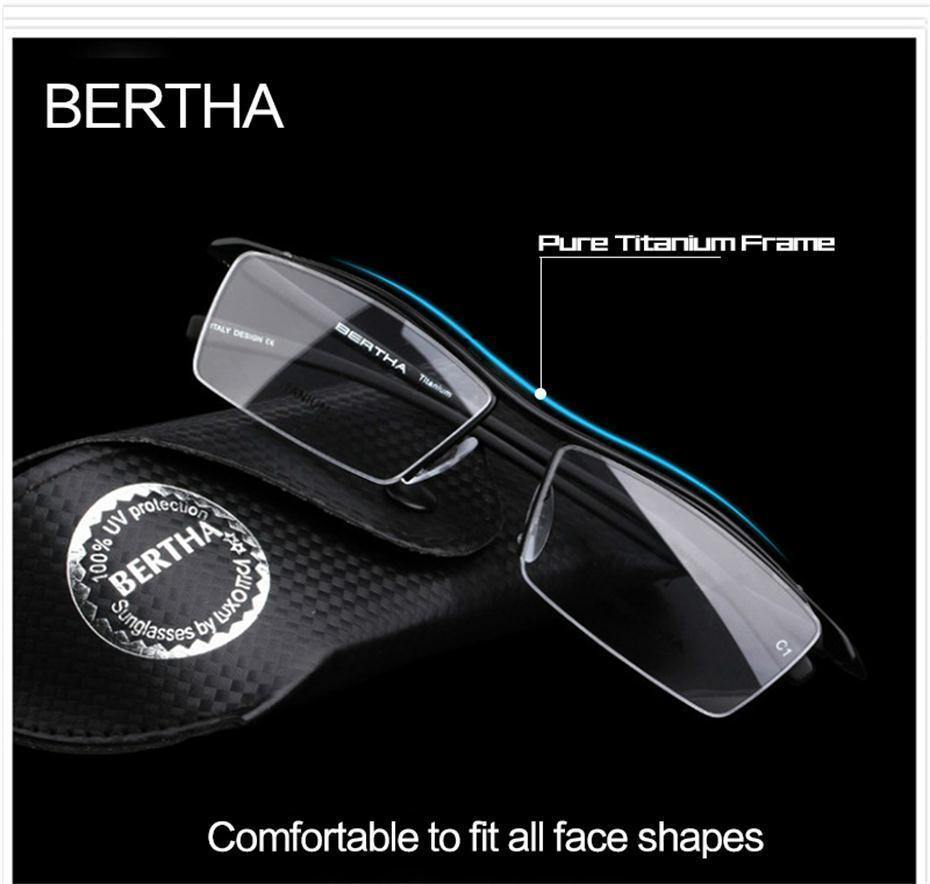 Planet Gates Bronze Men Z Pure Titanium Semi-rimless Eyewear Business Optical Glasses Frame Prescription Eyeglasses