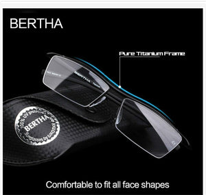 Planet Gates Bronze Men Z Pure Titanium Semi-rimless Eyewear Business Optical Glasses Frame Prescription Eyeglasses