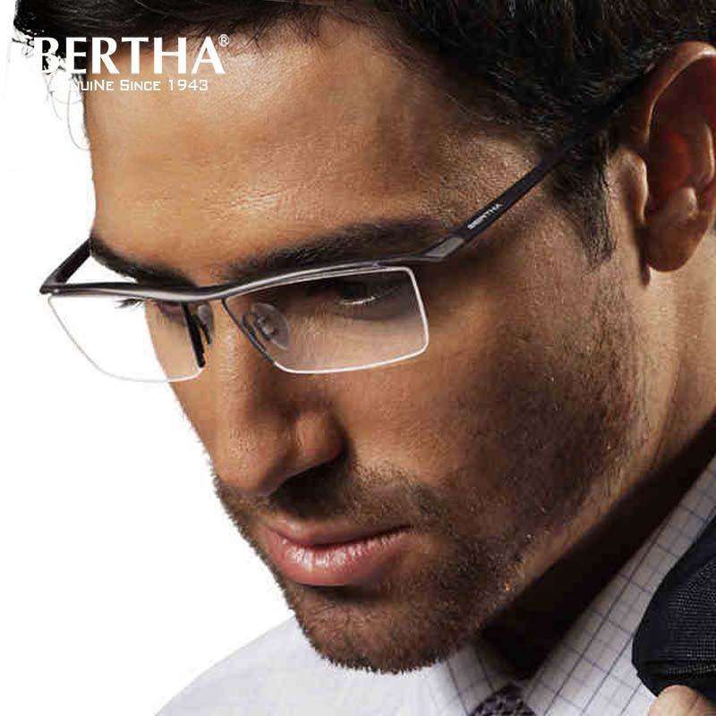 Planet Gates Bronze Men Z Pure Titanium Semi-rimless Eyewear Business Optical Glasses Frame Prescription Eyeglasses