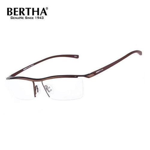 Planet Gates Bronze Men Z Pure Titanium Semi-rimless Eyewear Business Optical Glasses Frame Prescription Eyeglasses