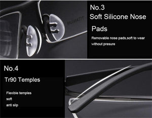 Planet Gates Bronze Men Z Pure Titanium Semi-rimless Eyewear Business Optical Glasses Frame Prescription Eyeglasses