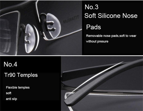 Planet Gates Bronze Men Z Pure Titanium Semi-rimless Eyewear Business Optical Glasses Frame Prescription Eyeglasses