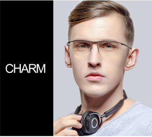 Planet Gates Bronze Men Z Pure Titanium Semi-rimless Eyewear Business Optical Glasses Frame Prescription Eyeglasses