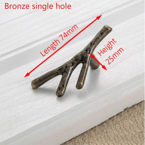 96/128mm Fashion Tree Branch Furniture Handle Drawer Knobs Black Silver Bronze Kitchen Cabinet Handles Door Pulls Hardware