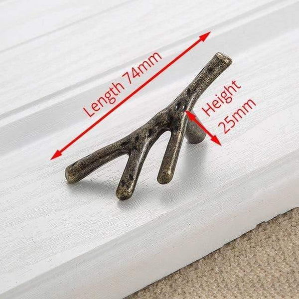 Fashion Tree Branch Furniture Handle 96mm 128mm Black Silver Bronze Kitchen Cabinet Handles Drawer Knobs Door Pulls Hardware
