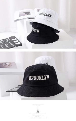 Planet Gates Brooklyn Bucket Hat  Sad Boy Fisherman  Hat Outdoor Travel Hat Fashion Sun Cap for Men Women Bob Panama big  head
