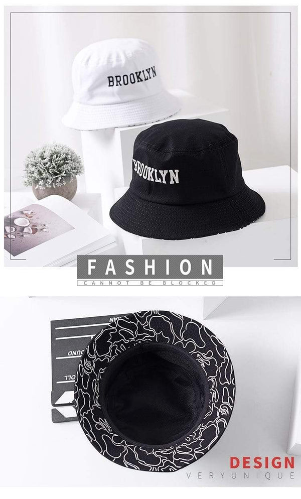 Planet Gates Brooklyn Bucket Hat  Sad Boy Fisherman  Hat Outdoor Travel Hat Fashion Sun Cap for Men Women Bob Panama big  head
