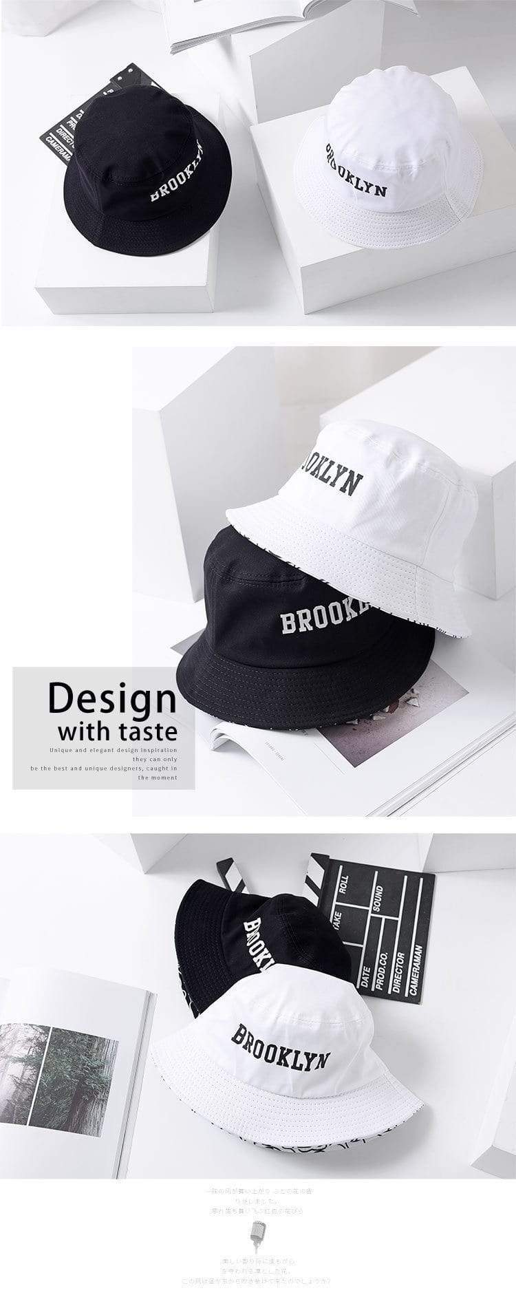 Planet Gates Brooklyn Bucket Hat  Sad Boy Fisherman  Hat Outdoor Travel Hat Fashion Sun Cap for Men Women Bob Panama big  head